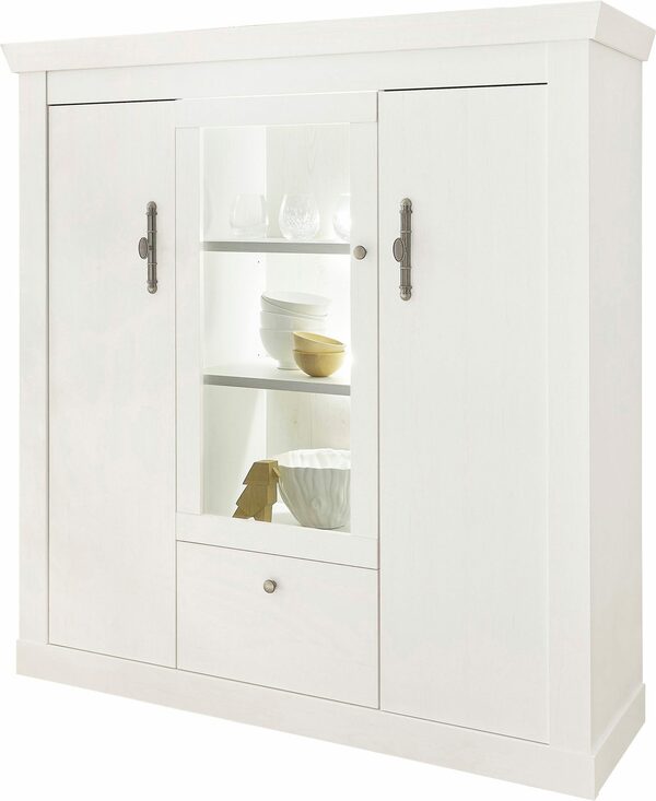 Bild 2 von Home affaire Highboard RAVENNA, im romantischen Landhausstil, Griffe aus Metall, Höhe 146 cm