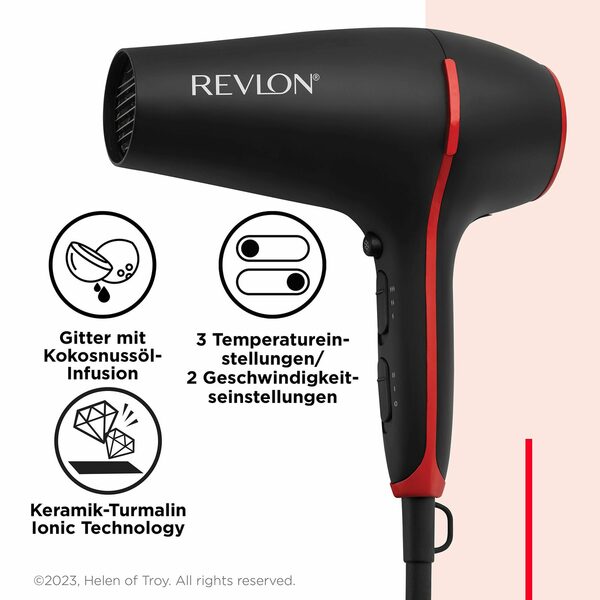 Bild 4 von Revlon Ionic-Haartrockner SMOOTHSTAY RVDR5317, 2000 W, Gitter mit dreifacher Keramikbeschichtung und Kokosnussöl-Infusion
