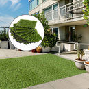 Bild 3 von Outsunny 10er Terrassenfliesen Set Kunstrasen Grasmatte Bodenfliese 25mm Grün