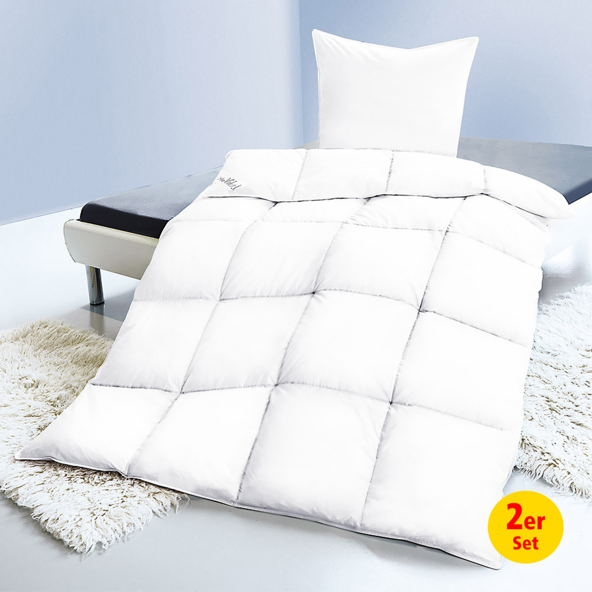 Bild 1 von Ortho-Vital Kassettenbett, 135 x 200 cm (90% Feder, 10% Daunen), 2er Set