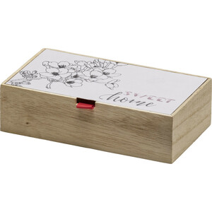 Holzbox mit dekorativem Print 18x10x5cm