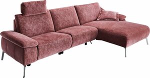 INOSIGN Ecksofa Bellini, 1 Teile, teilmotorische Relaxfunktion an 1 Element, klappbare Armlehnen