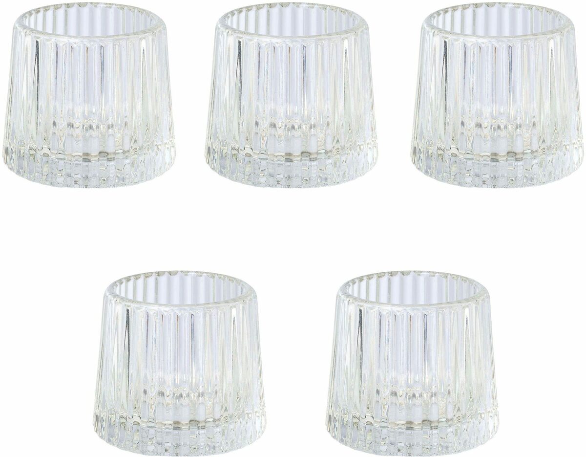 Bild 1 von Home affaire Teelichthalter Kerzenhalter Lunery (Set, 5 St), aus hochwertigem Glas