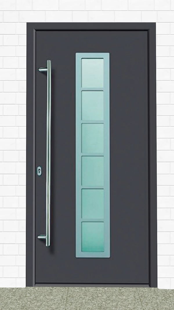 Bild 1 von KM Zaun Haustür "A04", BxH: 98x198 cm, anthrazit, in 2 Varianten, inklusive Türrahmen