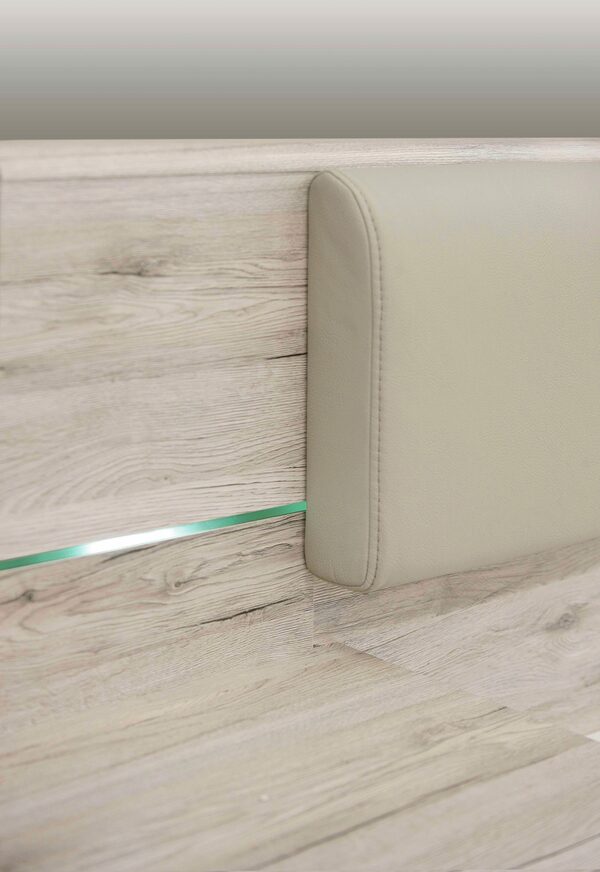 Bild 3 von FORTE Bettanlage Rondino, mit Polsterkopfteil und LED-Beleuchtung, wahlweise mit Bettbank