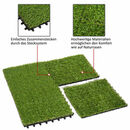 Bild 4 von Outsunny 10er Terrassenfliesen Set Kunstrasen Grasmatte Bodenfliese 25mm Grün