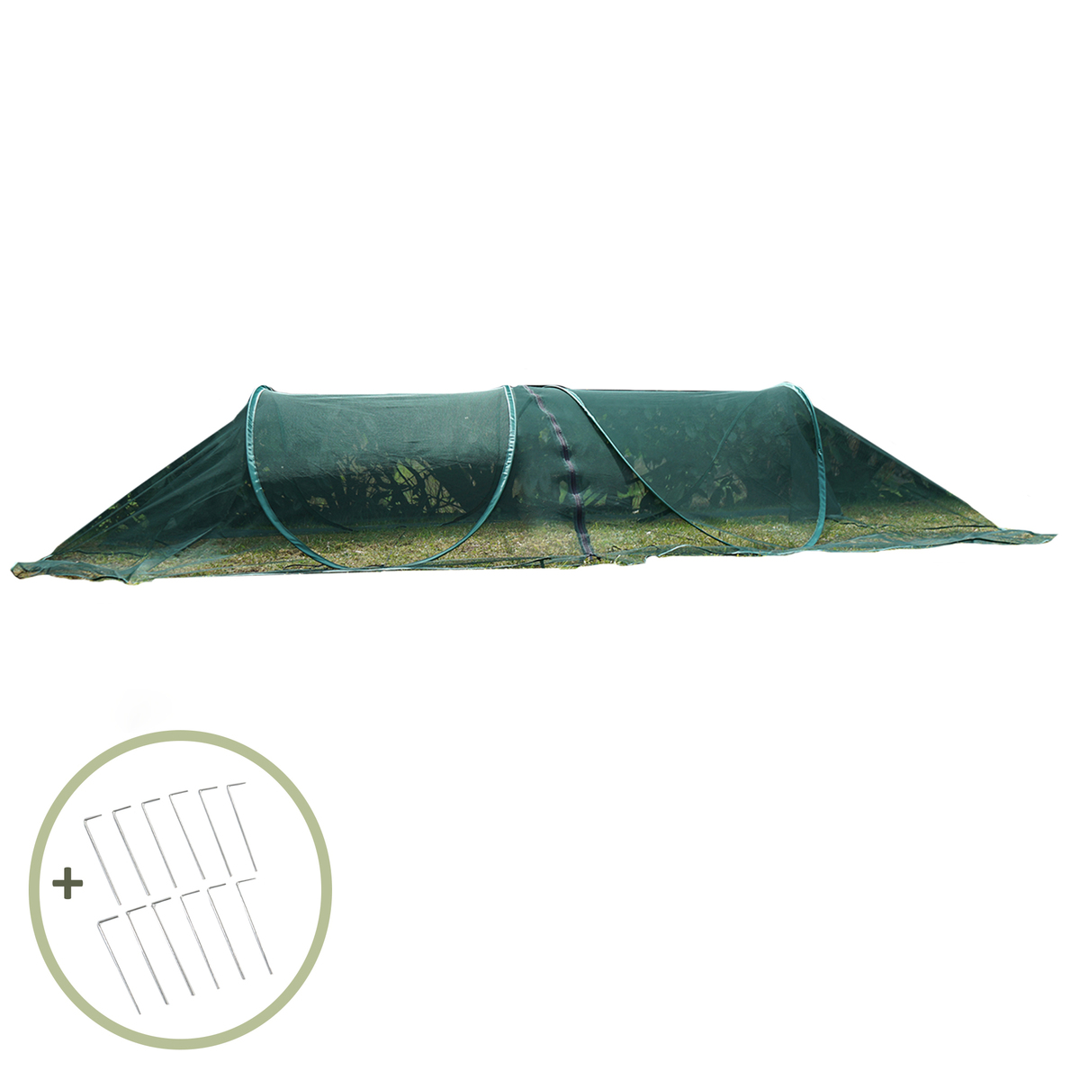 Bild 2 von Lemodo Pflanzenschutz-Tunnel, grünes Netz, Pop-Up Tunnel