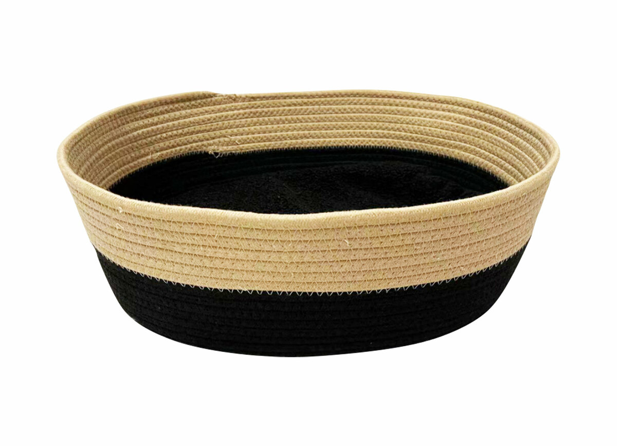 Bild 1 von Katzenbettchen aus Baumwollseil inkl. Kissen 45cm Natur/Schwarz