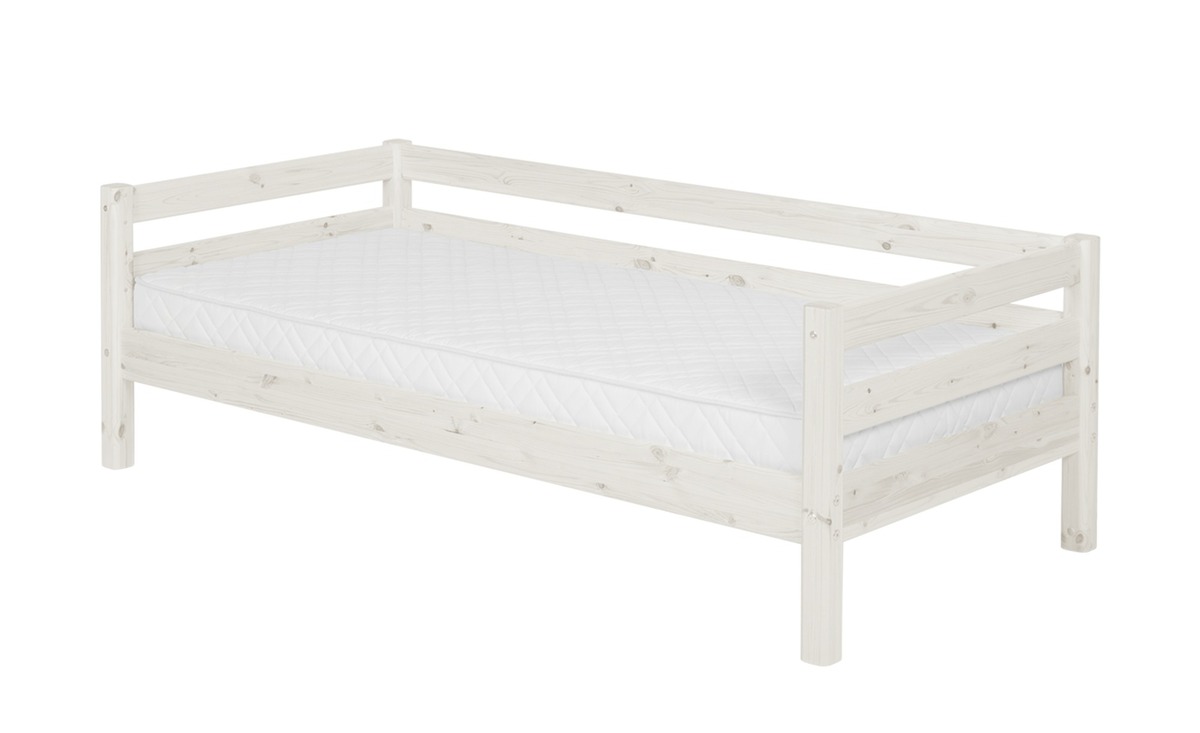 Bild 1 von FLEXA Bett mit hinterer Absturzsicherung  Classic weiß Maße (cm): B: 100 H: 67 Jugendmöbel