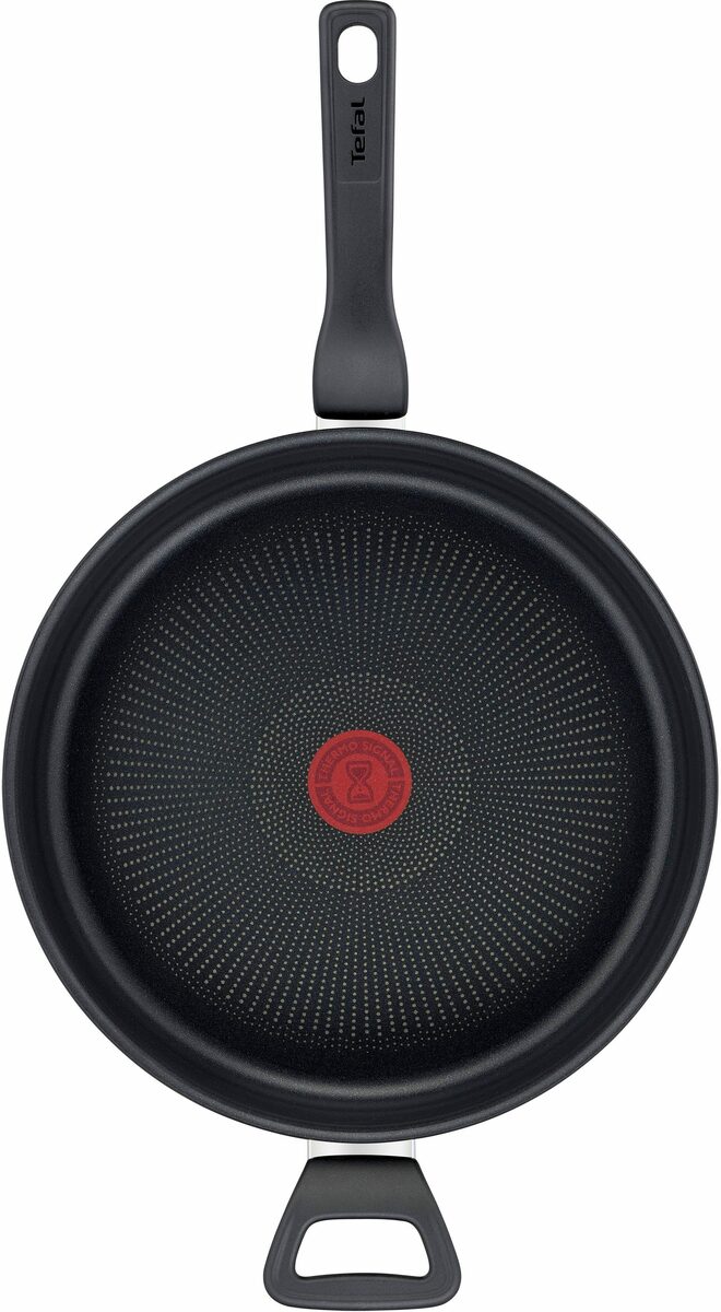 Bild 2 von Tefal Schmorpfanne Hard Titanium Pro G28937, Aluminium, Induktionspfanne, Temperaturanzeiger, Made In France, Glasdeckel,28 cm