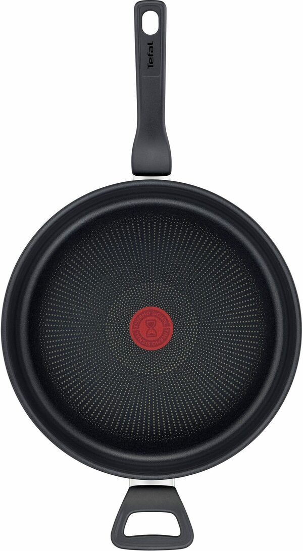 Bild 2 von Tefal Schmorpfanne Hard Titanium Pro G28937, Aluminium, Induktionspfanne, Temperaturanzeiger, Made In France, Glasdeckel,28 cm