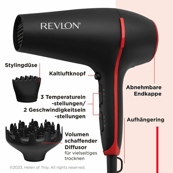 Bild 3 von Revlon Ionic-Haartrockner SMOOTHSTAY RVDR5317, 2000 W, Gitter mit dreifacher Keramikbeschichtung und Kokosnussöl-Infusion