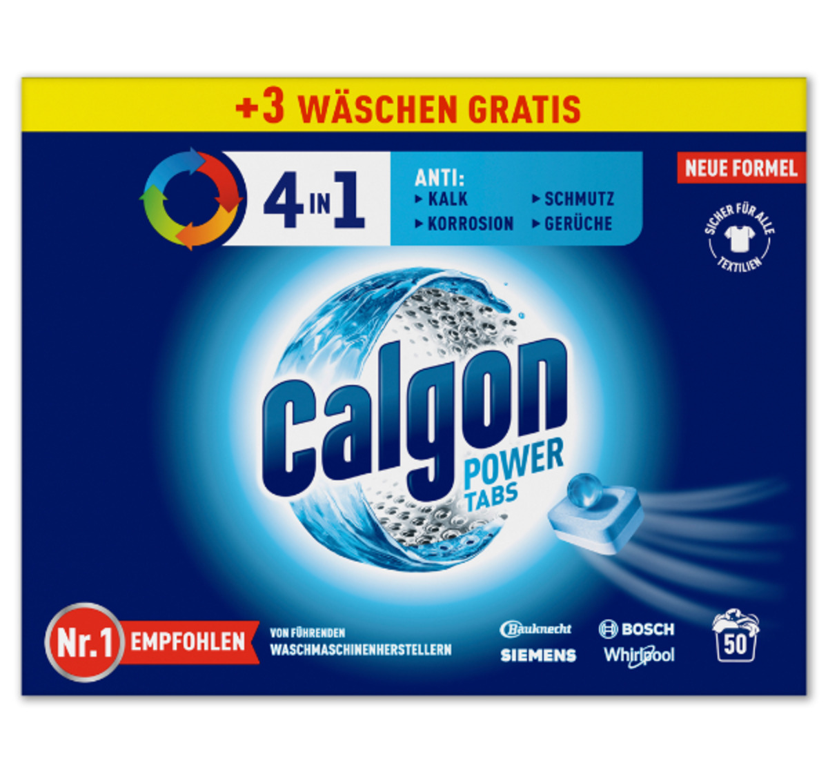 Bild 1 von CALGON 4-in-1-Wasserenthärtertabs für die Waschmaschine*