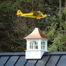 Bild 4 von Hikeren Wetterfahne Piper J3 Cub Flugzeug-Wetterfahne, Metall Außenskulptur, für Flugliebhaber, 12.6''*11.8''