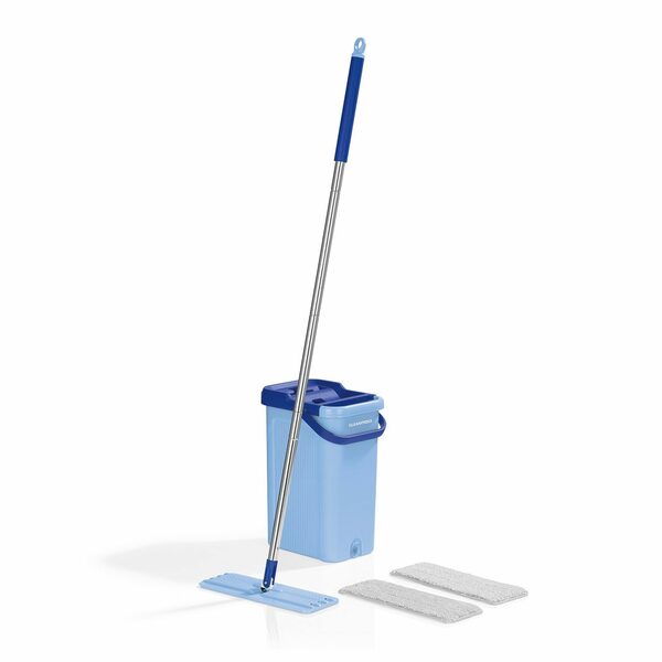 Bild 1 von CLEANmaxx Wischmopp Komfort-Mopp inkl. Ablassventil - 7,5l - blau, 2 Kammern-System in blau