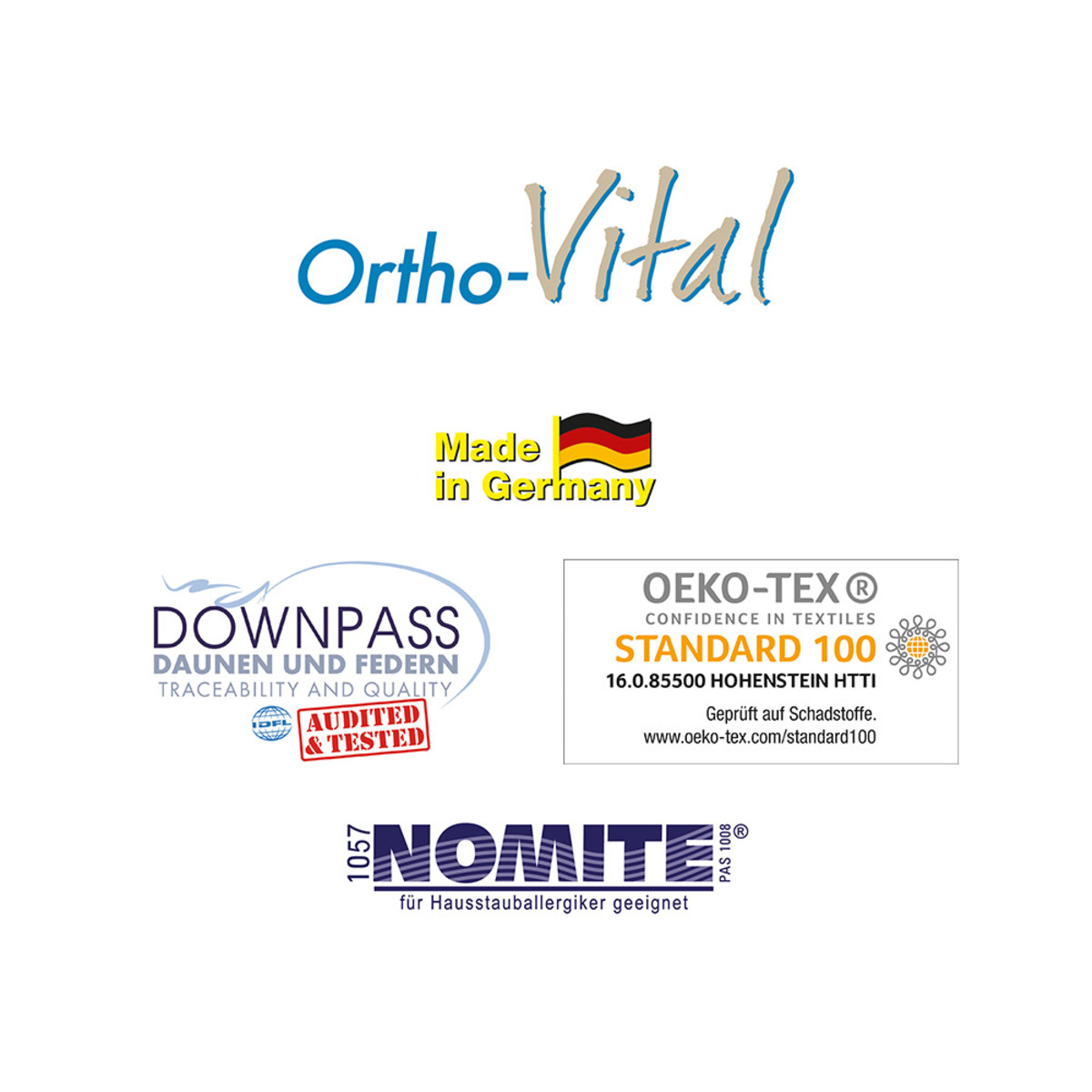 Bild 2 von Ortho-Vital Kassettenbett, 135 x 200 cm (90% Feder, 10% Daunen), 2er Set