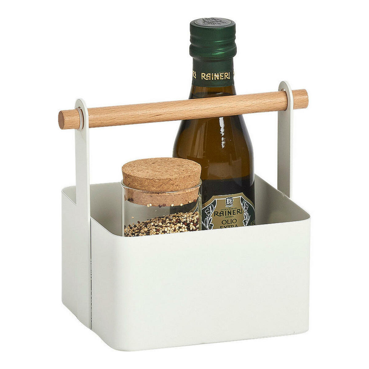 Bild 1 von Zeller Gewürzbehälter weiß Metall B/H/L: ca. 13x16x14 cm