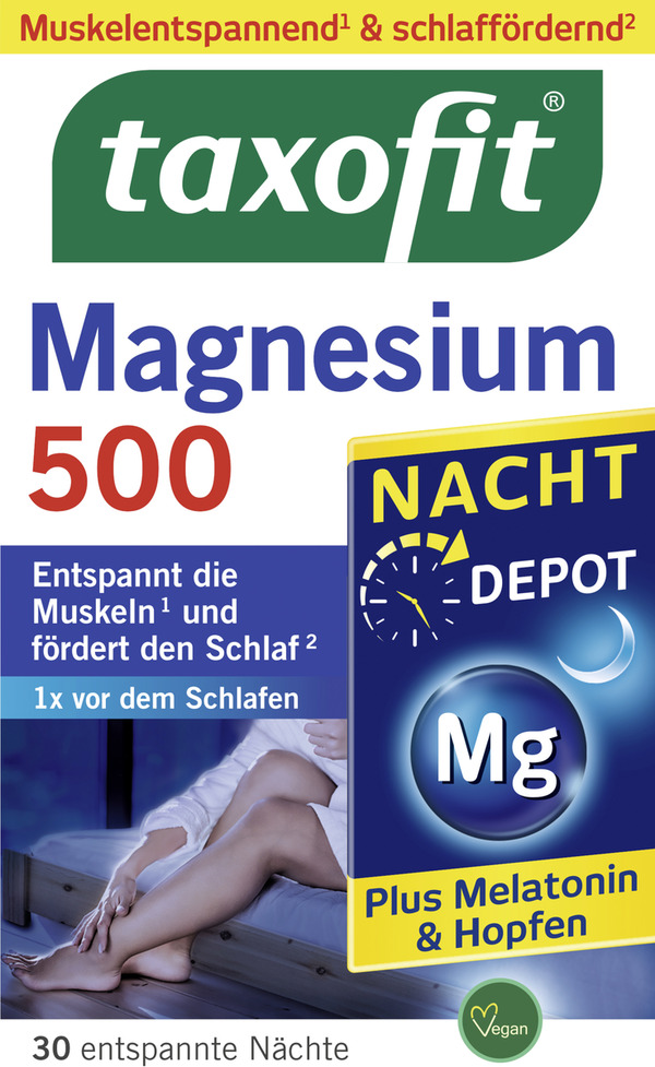 Bild 1 von taxofit Magnesium 500 Nacht Tabletten