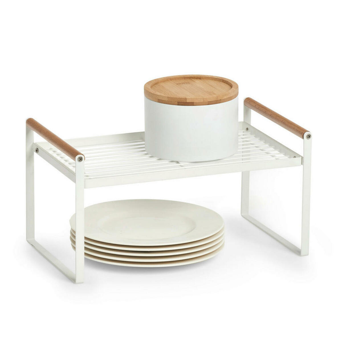 Bild 1 von Zeller Ablageregal weiß Metall B/H/T: ca. 35x18x22 cm