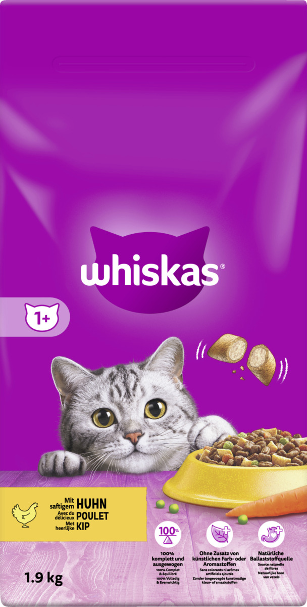Bild 1 von Whiskas 1+ mit Huhn Trockenfutter