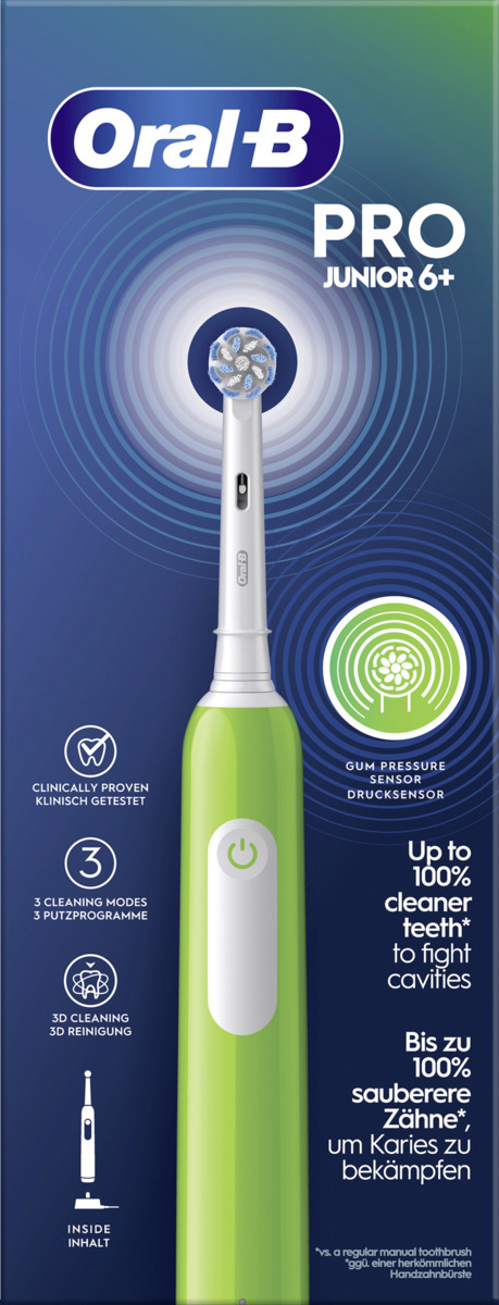Bild 1 von Oral-B Elektrische Zahnbürste Junior Base Green