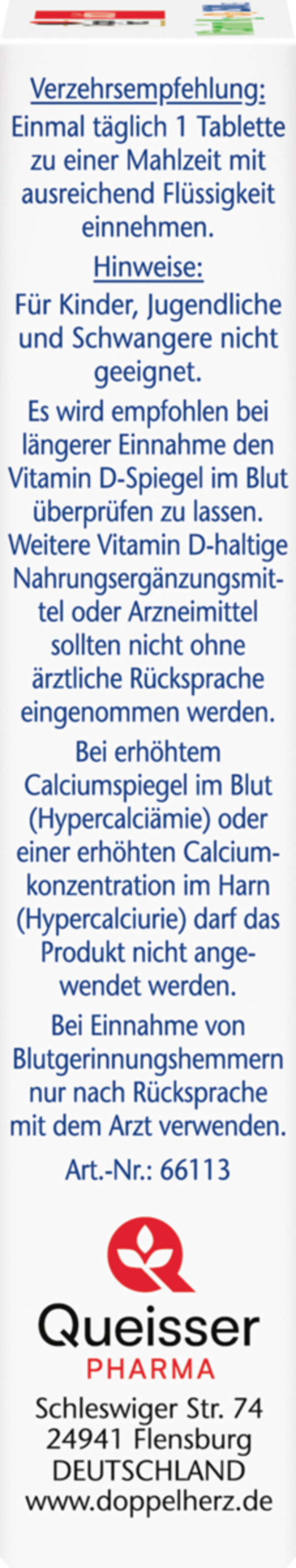 Bild 3 von Doppelherz Vitamin K2 + D3 2000 I.E. 30 Tabletten