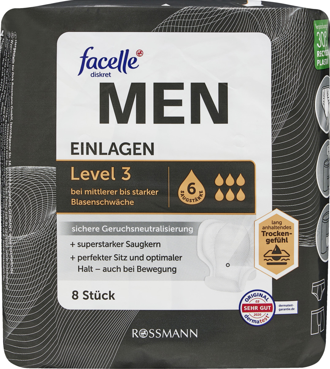 Bild 1 von facelle diskret MEN Einlagen Level 3