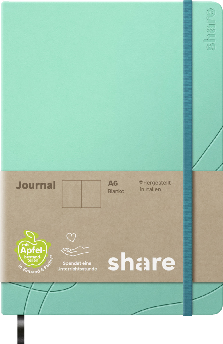 Bild 1 von share Notizbuch A6 Blanko minze & türkis