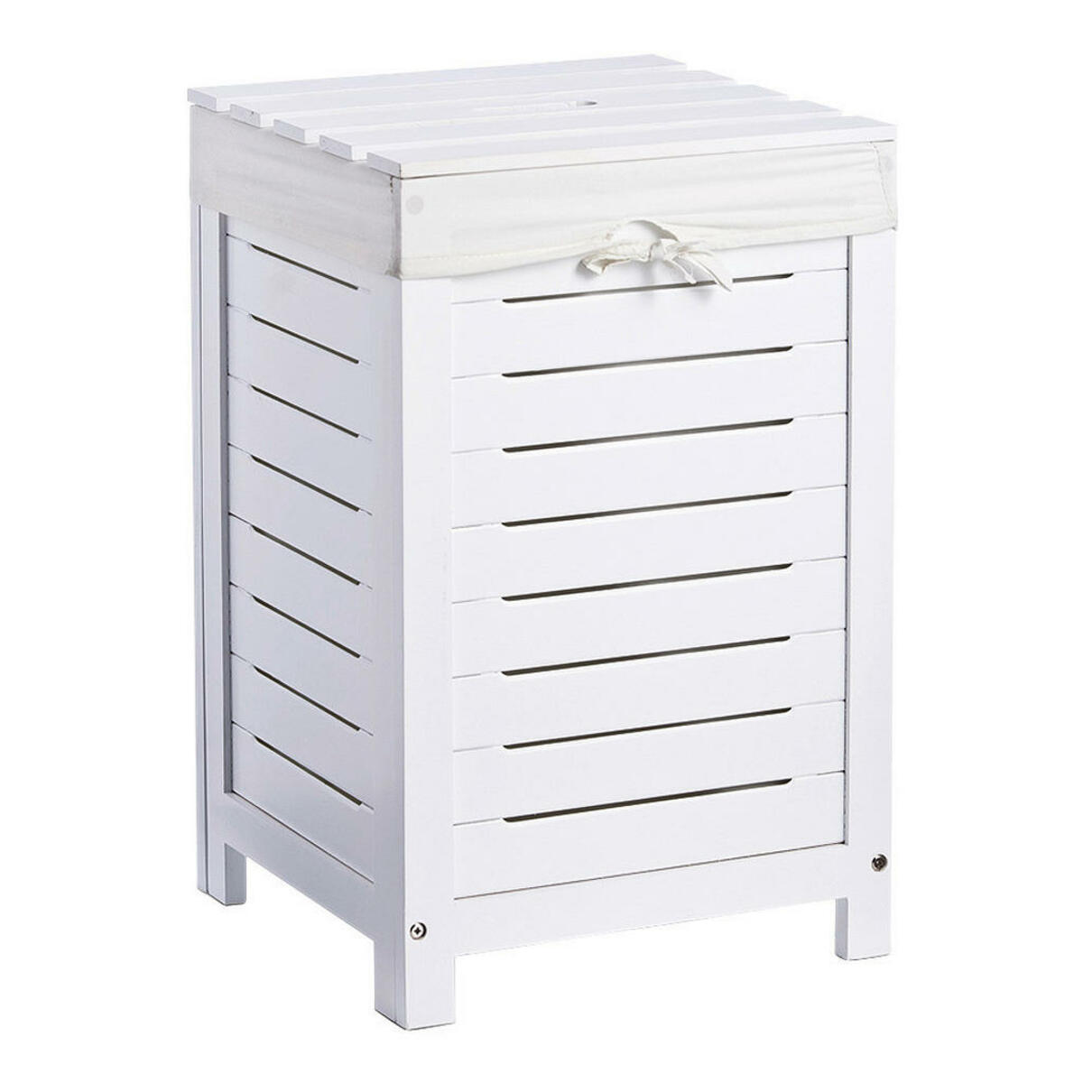 Bild 1 von Zeller Wäschesammler weiß Holz B/H/T: ca. 35x55x35 cm