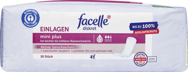 Bild 1 von facelle Hygiene Einlagen mini plus