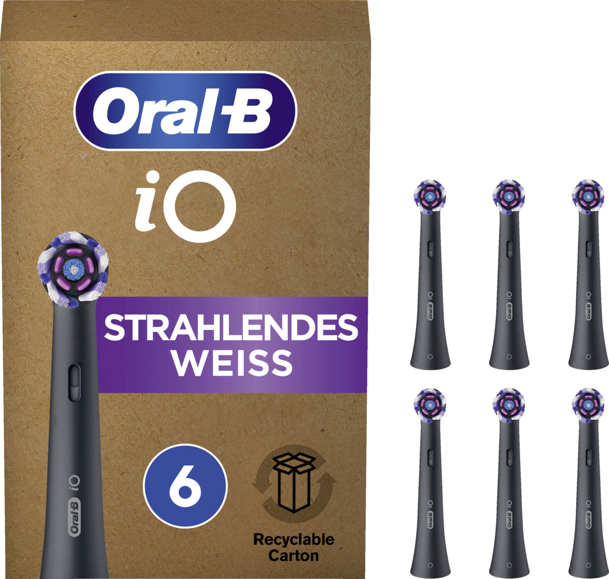 Bild 1 von Oral-B Aufsteckbürsten iO Radiant White Black