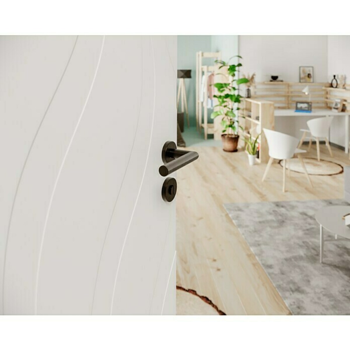 Bild 4 von Diamond Doors Modern Zimmertürgarnitur WC L-Form