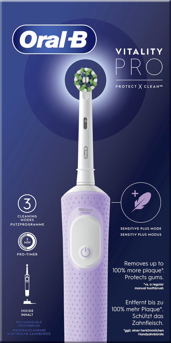 Bild 1 von Oral-B Elektrische Zahnbürste Vitality Pro D103 Hangable Box Lilac Violet
