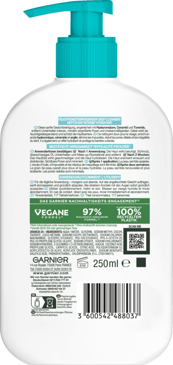 Bild 2 von Garnier Hautklar Hautklar Hydrating Deep Cleanser Reinigungsschaum