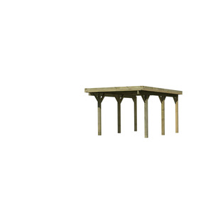 Karibu Einzelcarport 'Classic 1' Kiefer PVC-Dach 480 x 318 x 234 cm