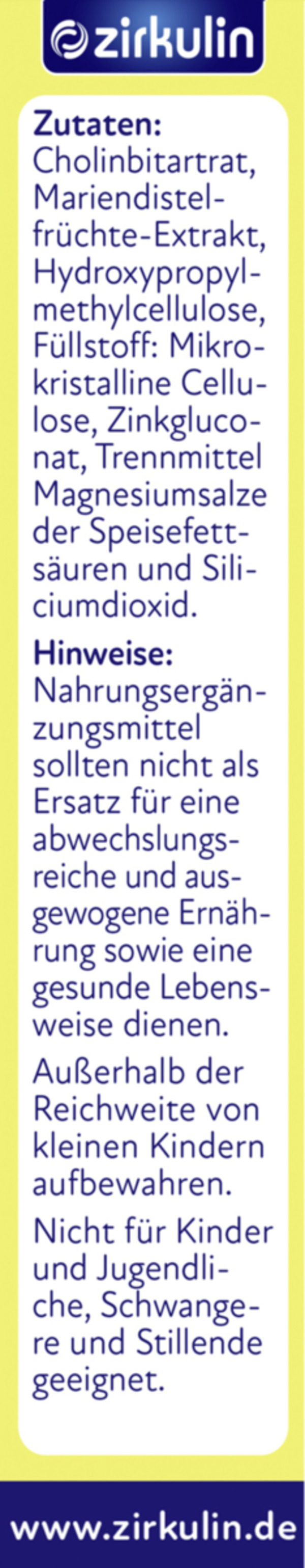 Bild 4 von Zirkulin Leber Vital hochdosiert