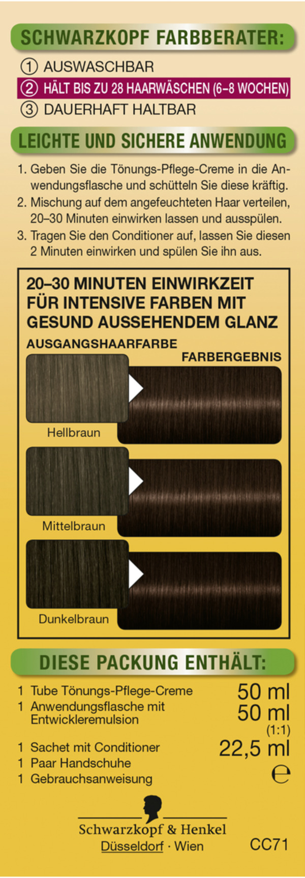 Bild 2 von Schwarzkopf Country Colors Intensiv-Tönung 71 Kakao Dunkelgoldbraun