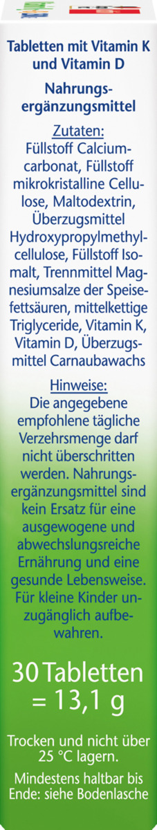 Bild 2 von Doppelherz Vitamin K2 + D3 2000 I.E. 30 Tabletten