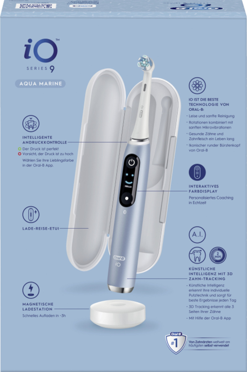 Bild 2 von Oral-B Elektrische Zahnbürste iO Series 9 Aqua Marine Luxe Edition