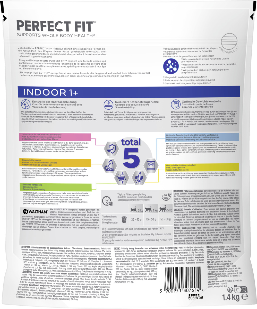 Bild 2 von Perfect Fit Katze Trockenfutter Indoor 1+ mit Huhn