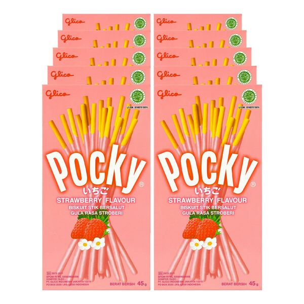 Bild 1 von Pocky Strawberry 47 g, 10er Pack