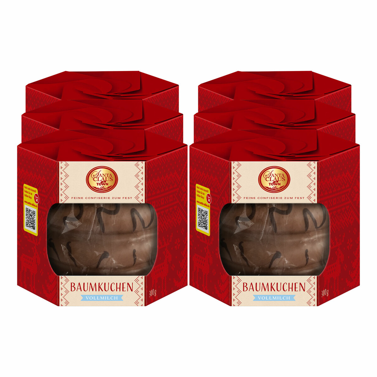 Bild 1 von Santa Claus in Town Baumkuchen Vollmilch 300 g, 6er Pack