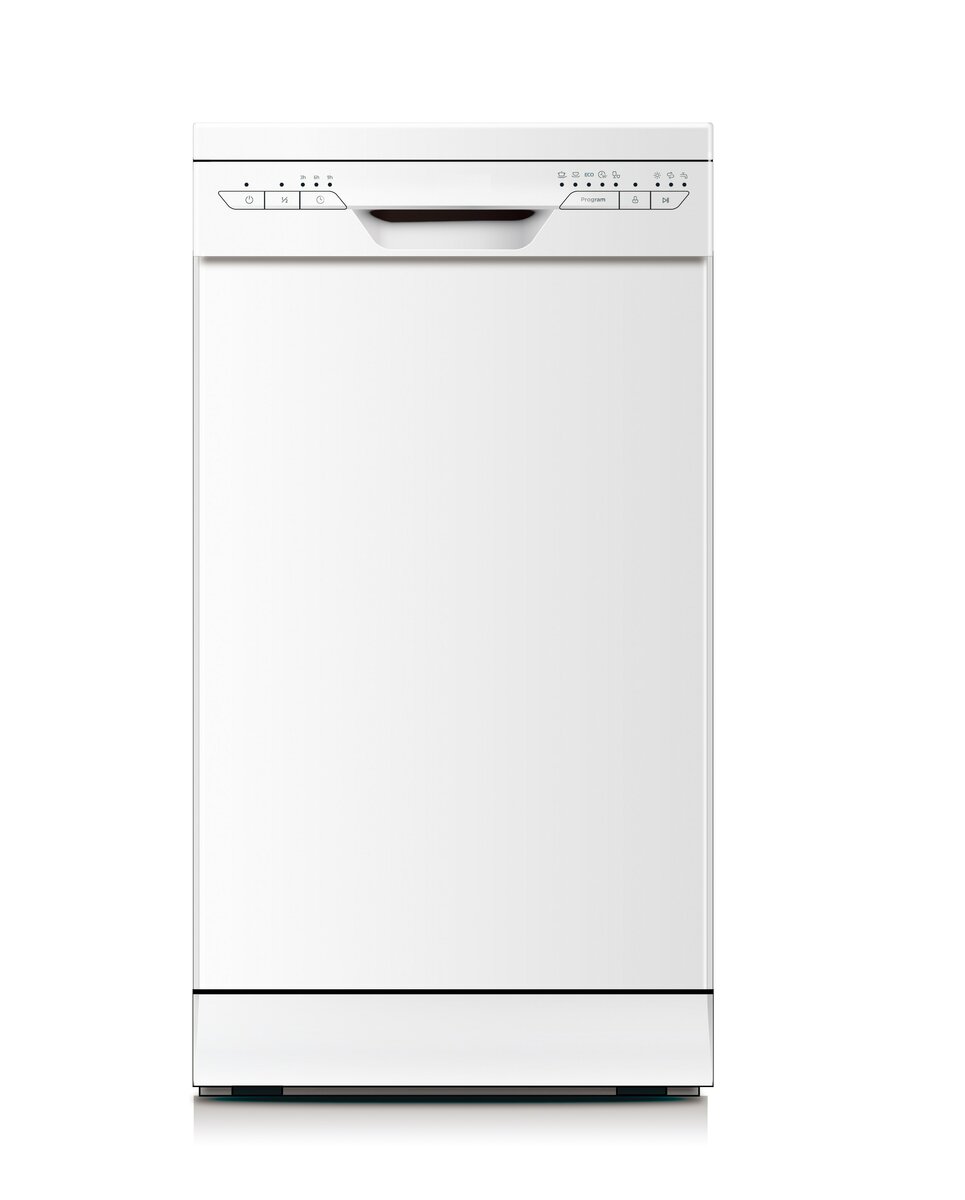 Bild 1 von PKM GSP9-4ES Geschirrspüler, Freistehend, 10 Gedecke, ECO Programm, silber