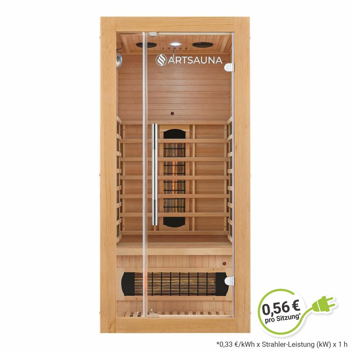 Bild 1 von Artsauna Infrarotkabine Kiruna90 Dual Technologie – 4 Vollspektrumstrahler & 3 Flächenstrahler