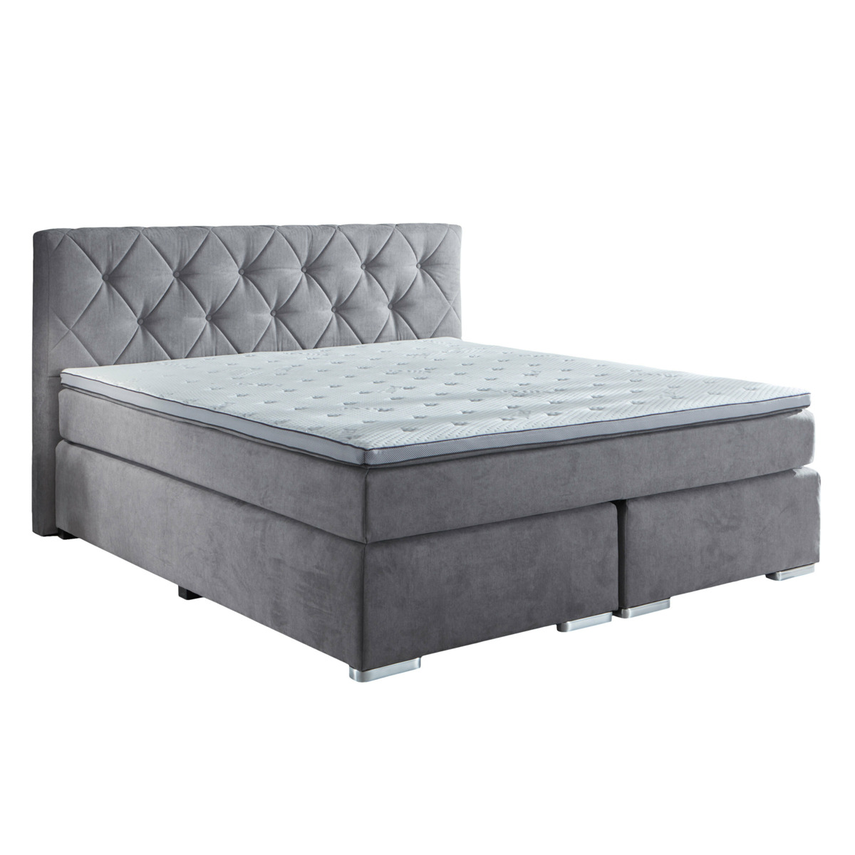 Bild 1 von Boxspringbett Premium, lichtgrau, 180 x 200 cm