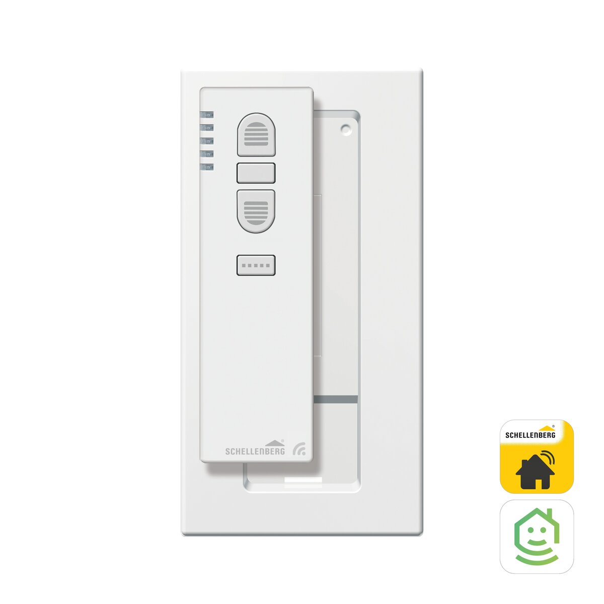 Bild 1 von Schellenberg Funk-Handsender 5-Kanal mit Wandhalterung, weiß