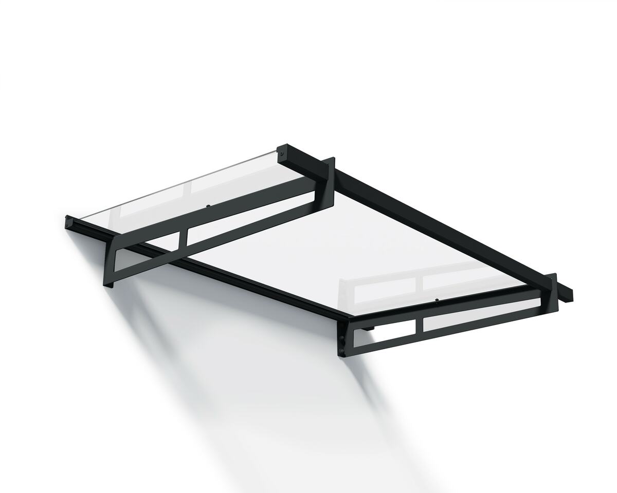 Bild 1 von Palram Canopia Bremen Vordach, anthrazit, klar 150 x93,5 x 19 in cm (LxBxH)