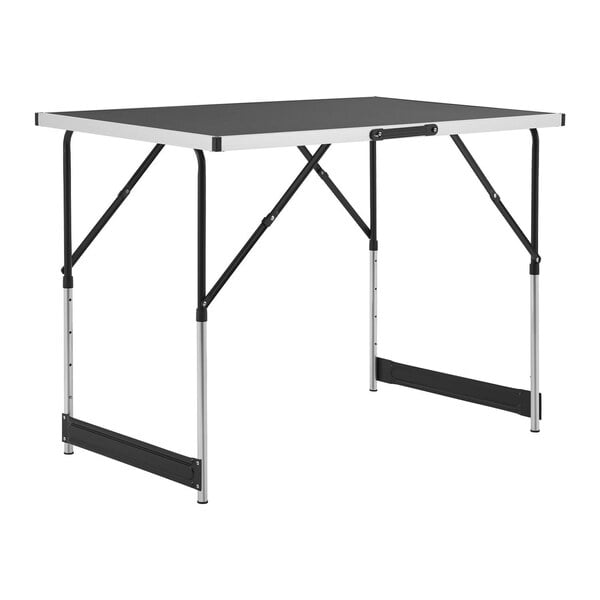 Bild 1 von Juskys Multifunktionstisch 3 teilig klappbar - Alu Klapptisch 100x60 cm Campingtisch - Tisch Schwarz