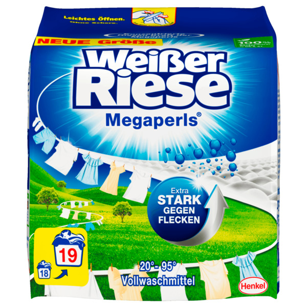 Bild 1 von Weißer Riese Vollwaschmittel Megaperls 1,28kg, 19WL