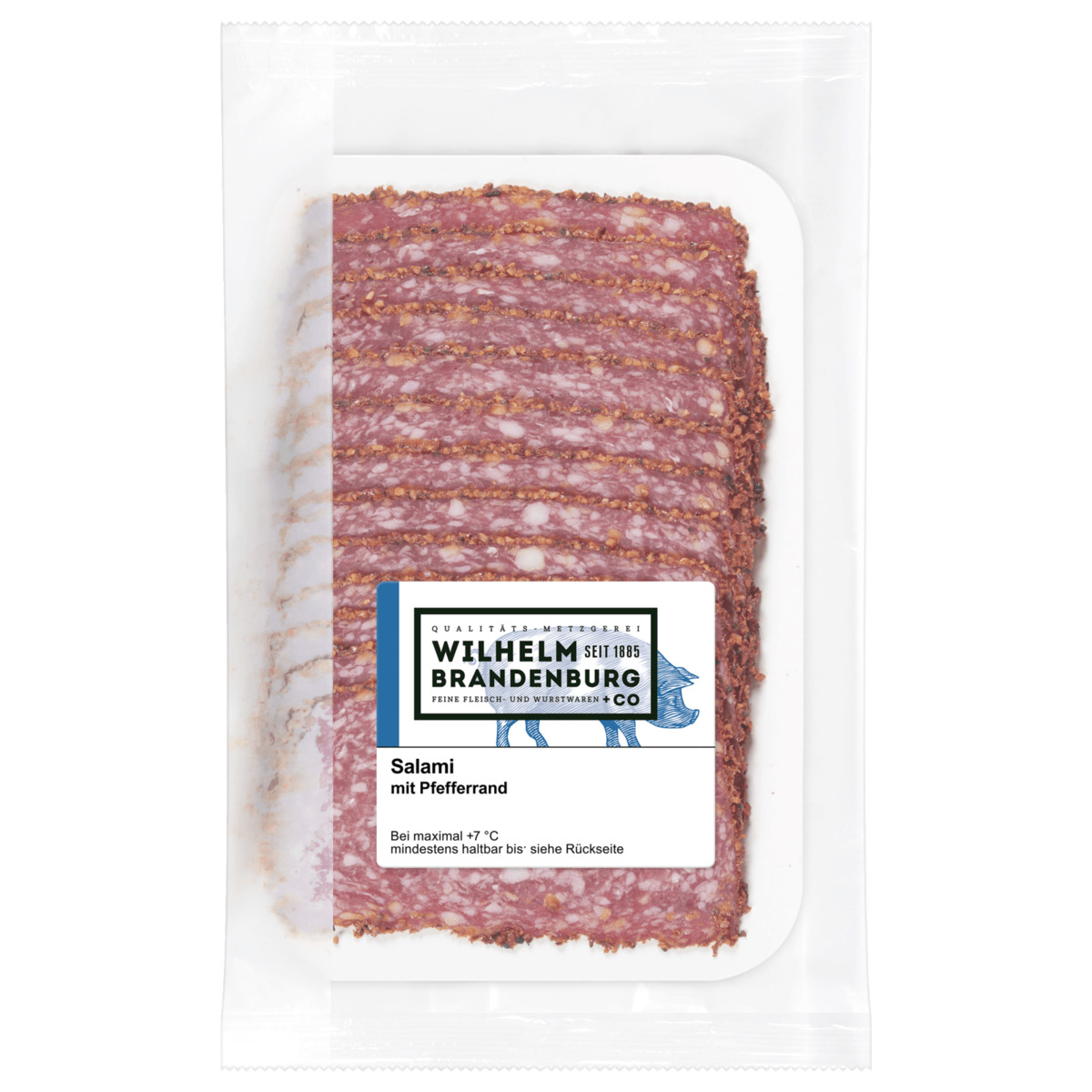 Bild 1 von Wilhelm Brandenburg Salami mit Pfefferrand 80g